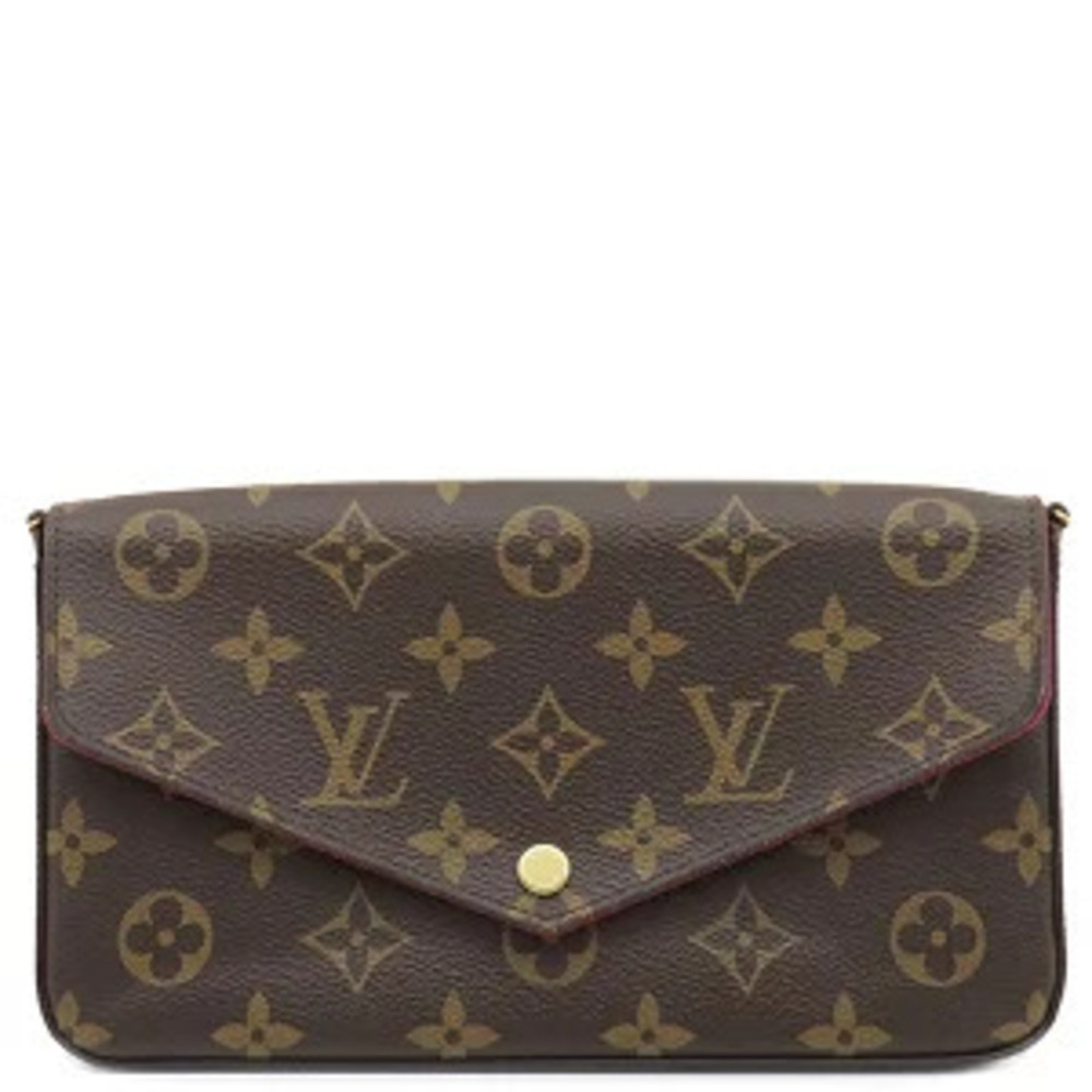Louis Vuitton Chain Wallet Pochette Felicie Monogram Canvas Fuschia Pink